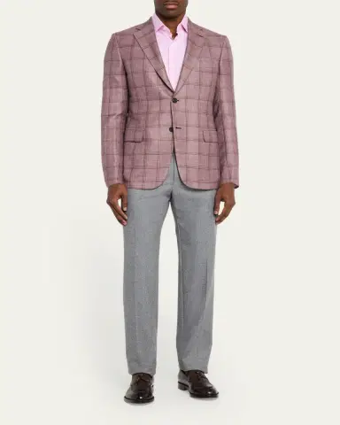Brioni Men's Tonal Plaid Sport Coat | Thumbnail 2