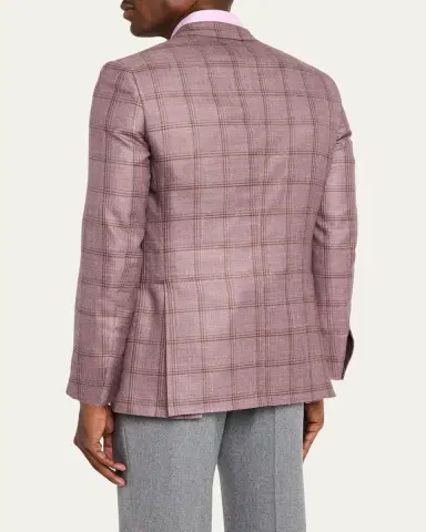 Brioni Men's Tonal Plaid Sport Coat | Thumbnail 3