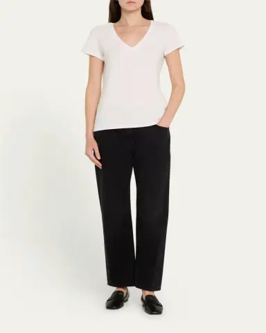 MAJESTIC FILATURES V-Neck Organic Cotton T-Shirt | Thumbnail 2 MAJESTIC FILATURES V-Neck Organic Cotton T-Shirt | Thumbnail 2