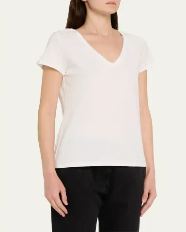 MAJESTIC FILATURES V-Neck Organic Cotton T-Shirt | Thumbnail 4 MAJESTIC FILATURES V-Neck Organic Cotton T-Shirt | Thumbnail 4