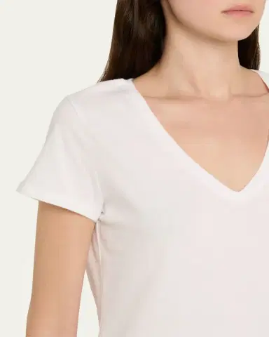 MAJESTIC FILATURES V-Neck Organic Cotton T-Shirt | Thumbnail 5 MAJESTIC FILATURES V-Neck Organic Cotton T-Shirt | Thumbnail 5