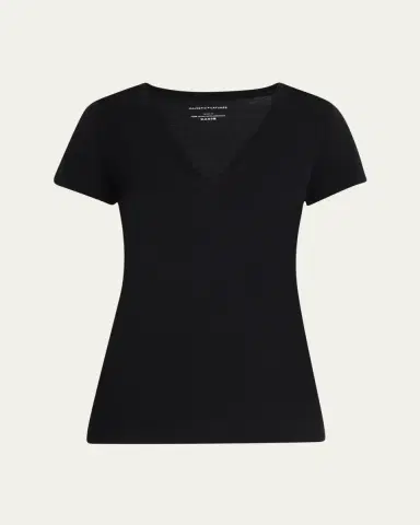 MAJESTIC FILATURES V-Neck Organic Cotton T-Shirt | Thumbnail 6 MAJESTIC FILATURES V-Neck Organic Cotton T-Shirt | Thumbnail 6