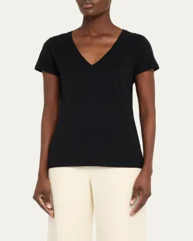MAJESTIC FILATURES V-Neck Organic Cotton T-Shirt | Thumbnail 9 MAJESTIC FILATURES V-Neck Organic Cotton T-Shirt | Thumbnail 9