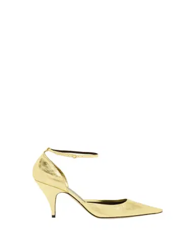 The Row Liisa Metallic D'Orsay Ankle-Strap Pumps | Thumbnail 1
