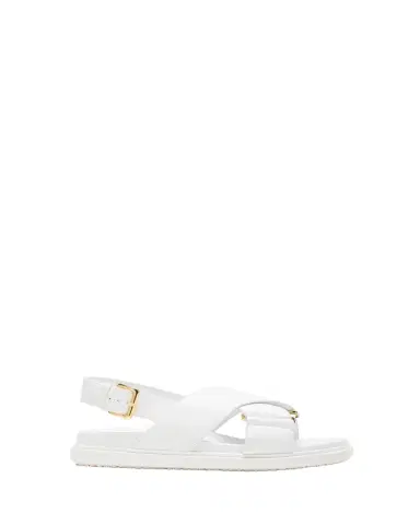 Marni Fussbet Leather Crisscross Sandals | Thumbnail 1