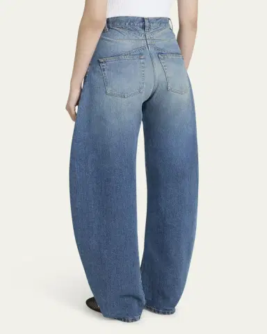 Alaïa Mid-Rise Wide-Leg Barrel Jeans | Thumbnail 3
