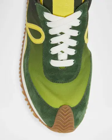 Loewe Flow Runner Suede and Leather Sneakers | Thumbnail 3 Loewe Flow Runner Suede and Leather Sneakers | Thumbnail 3