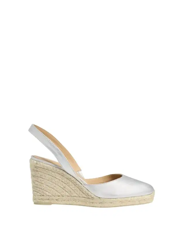 Carissa Metallic Leather Wedge Espadrilles Carissa Metallic Leather Wedge Espadrilles