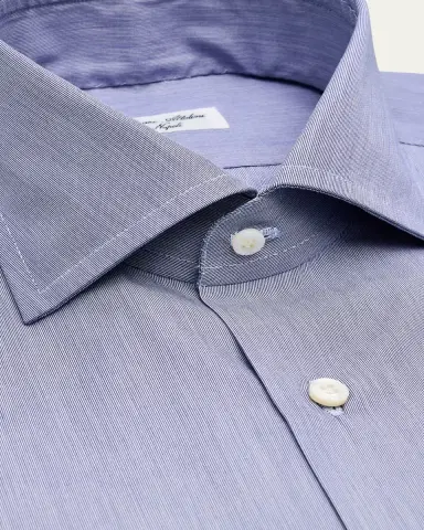 Cesare Attolini Men's Cotton Candy Stripe Dress Shirt | Thumbnail 2