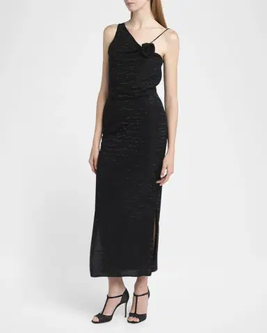 Giorgio Armani Embellished Rose One-Shoulder Gown | Thumbnail 4