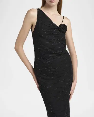 Giorgio Armani Embellished Rose One-Shoulder Gown | Thumbnail 5