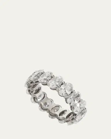 Kendall Row 14K White Gold Oval Lab Grown Diamond Eternity Band | Thumbnail 3