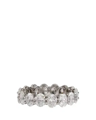 Kendall Row 14K White Gold Oval Lab Grown Diamond Eternity Band | Thumbnail 1