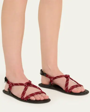 Miu Miu Nastro Cross Rope Grip-Strap Sandals | Thumbnail 12