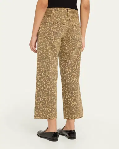 AMO Denim Billie Cropped Leopard Jeans | Thumbnail 3