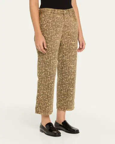 AMO Denim Billie Cropped Leopard Jeans | Thumbnail 4