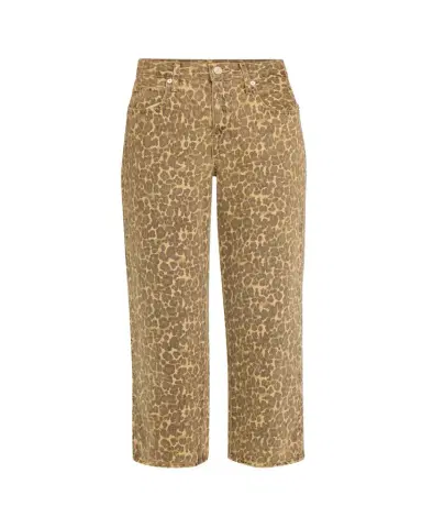 AMO Denim Billie Cropped Leopard Jeans | Thumbnail 1