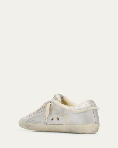 Golden Goose Super-Star Metallic Leather and Shearling Sneakers | Thumbnail 4 Golden Goose Super-Star Metallic Leather and Shearling Sneakers | Thumbnail 4