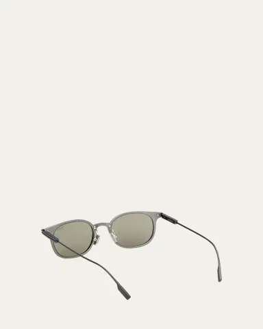Zegna Men's Round Metal Sunglasses | Thumbnail 2 Zegna Men's Round Metal Sunglasses | Thumbnail 2