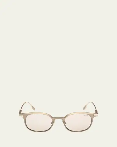 Zegna Men's Round Metal Sunglasses | Thumbnail 10 Zegna Men's Round Metal Sunglasses | Thumbnail 10