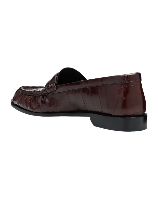 Saint Laurent Men 's Eel Leather Cassandre Penny Loafers