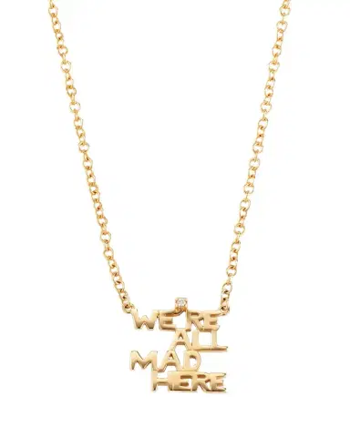 MONICA RICH KOSANN We're All Mad Here 18K Gold Necklace with Diamond | Thumbnail 1 MONICA RICH KOSANN We're All Mad Here 18K Gold Necklace with Diamond | Thumbnail 1