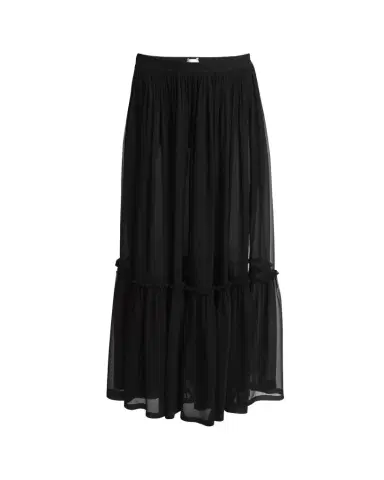 Saint Laurent Tiered Sheer Maxi Skirt | Thumbnail 1 Saint Laurent Tiered Sheer Maxi Skirt | Thumbnail 1