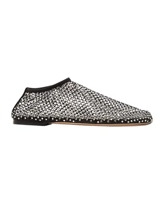 Christopher Esber Minette Crystal Net Ballerina Flats