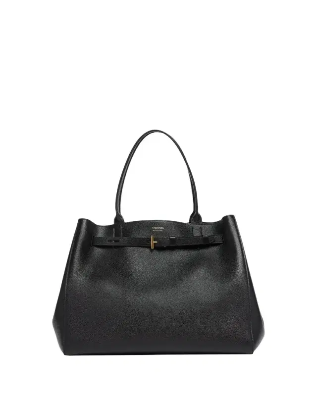 TOM FORD Audrey Large Grained Leather Tote Bag