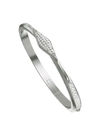 Monica Rich Kosann Points North Sterling Silver Pave Sapphire Cuff, Large | Thumbnail 1 Monica Rich Kosann Points North Sterling Silver Pave Sapphire Cuff, Large | Thumbnail 1