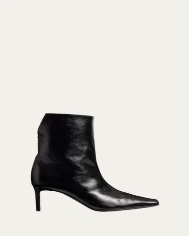 Khaite Ona Leather Stiletto Ankle Boots | Thumbnail 2