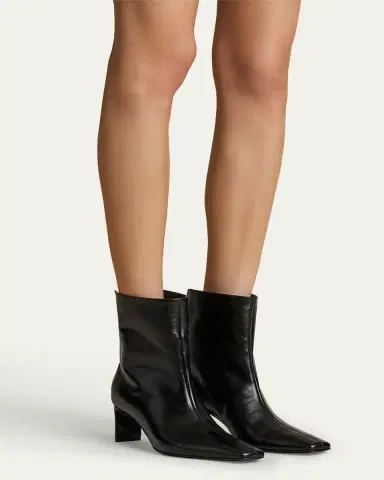 Khaite Ona Leather Stiletto Ankle Boots | Thumbnail 3