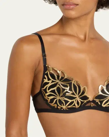 Lise Charmel Eclats D'Or Metallic Embroidered Contour Bra | Thumbnail 4 Lise Charmel Eclats D'Or Metallic Embroidered Contour Bra | Thumbnail 4