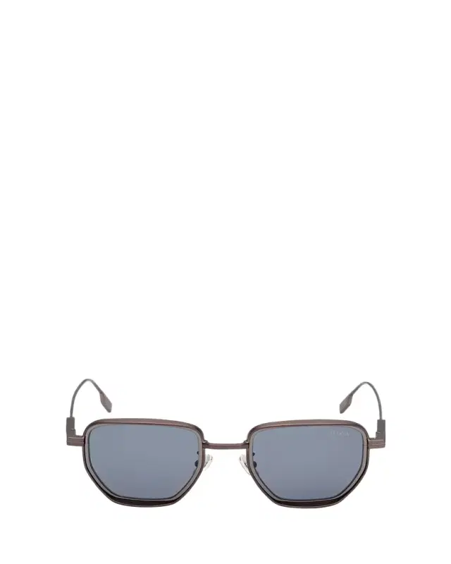 ZEGNA Men's Round Metal and Acetate Sunglasses