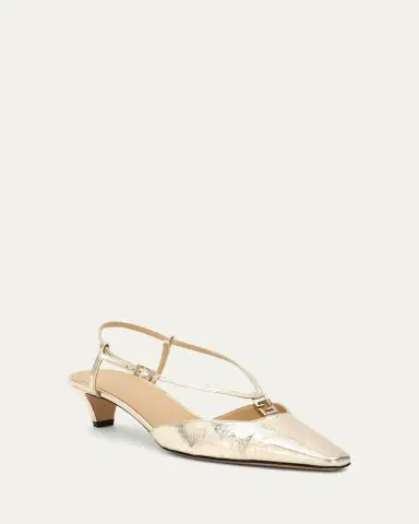 Fendi Fold Metallic 4G Ankle-Strap Pumps | Thumbnail 2 Fendi Fold Metallic 4G Ankle-Strap Pumps | Thumbnail 2