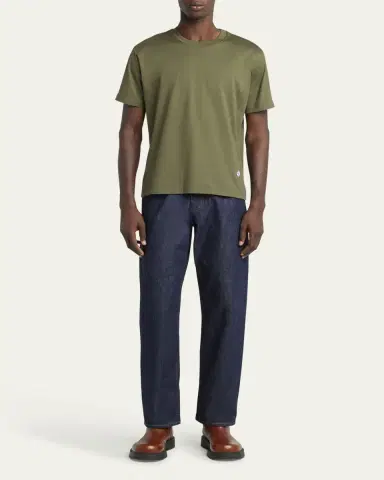 Bottega Veneta Men's Jersey Fish Embroidered T-Shirt | Thumbnail 2