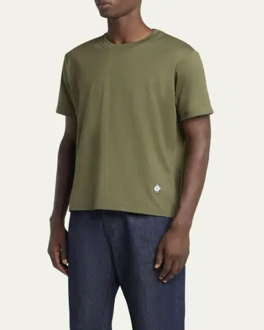 Bottega Veneta Men's Jersey Fish Embroidered T-Shirt | Thumbnail 4