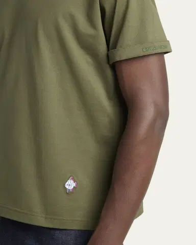 Bottega Veneta Men's Jersey Fish Embroidered T-Shirt | Thumbnail 5