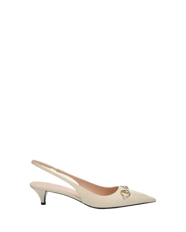 Erin GG Leather Bit Slingback Pumps
