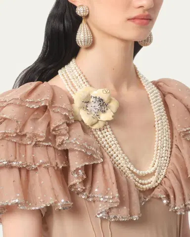Valentino Garavani Fleur Lumineuse Necklace | Thumbnail 2 Valentino Garavani Fleur Lumineuse Necklace | Thumbnail 2