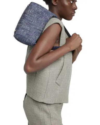 Bottega Veneta Mini Wallace Denim Boucle Shoulder Bag | Thumbnail 1 Bottega Veneta Mini Wallace Denim Boucle Shoulder Bag | Thumbnail 1