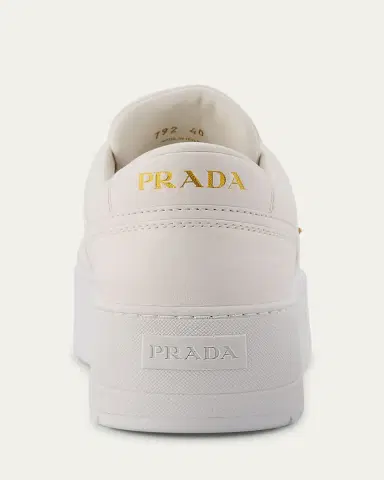 Prada Downtown Leather Low-Top Platform Sneakers | Thumbnail 7 Prada Downtown Leather Low-Top Platform Sneakers | Thumbnail 7