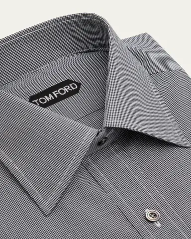 TOM FORD Men's Micro-Gingham Classic Fit Dress Shirt | Thumbnail 2