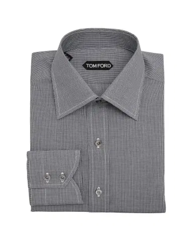TOM FORD Men's Micro-Gingham Classic Fit Dress Shirt | Thumbnail 1