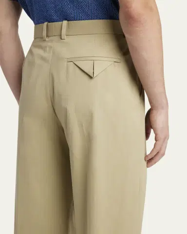 Bottega Veneta Men's Light Cotton Pleated Trousers | Thumbnail 5 Bottega Veneta Men's Light Cotton Pleated Trousers | Thumbnail 5