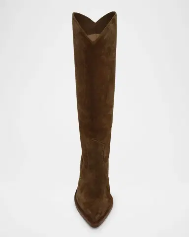 Gianvito Rossi Suede Tall Western Boots | Thumbnail 13