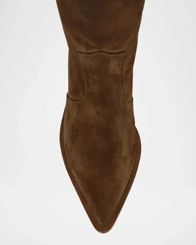 Gianvito Rossi Suede Tall Western Boots | Thumbnail 14