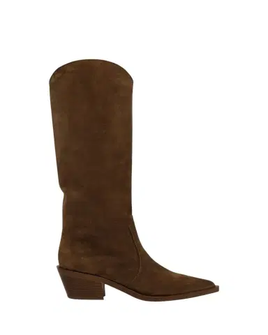 Gianvito Rossi Suede Tall Western Boots | Thumbnail 1