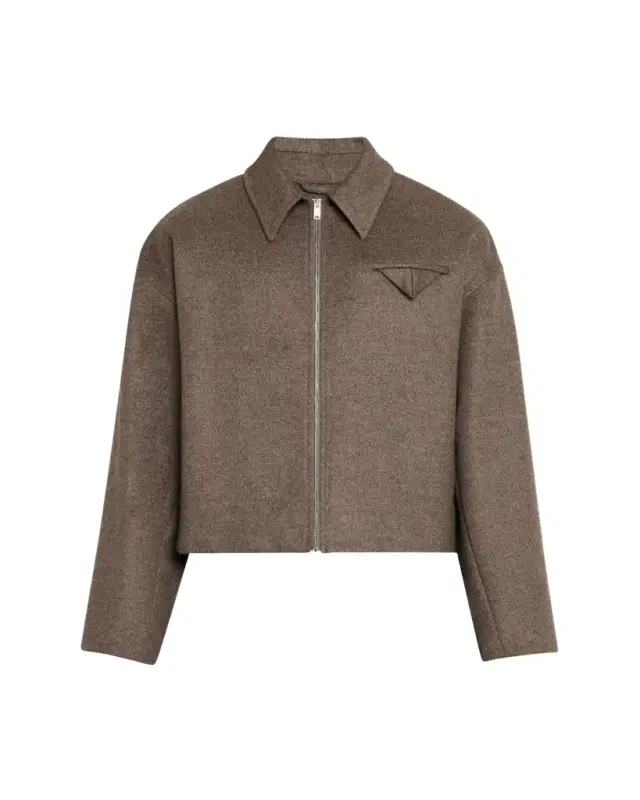 Men's Melange Wool-Cashmere Blouson Jacket