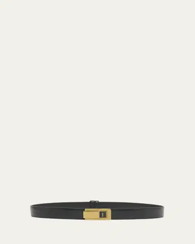 Saint Laurent YSL Skinny Leather Belt | Thumbnail 2 Saint Laurent YSL Skinny Leather Belt | Thumbnail 2
